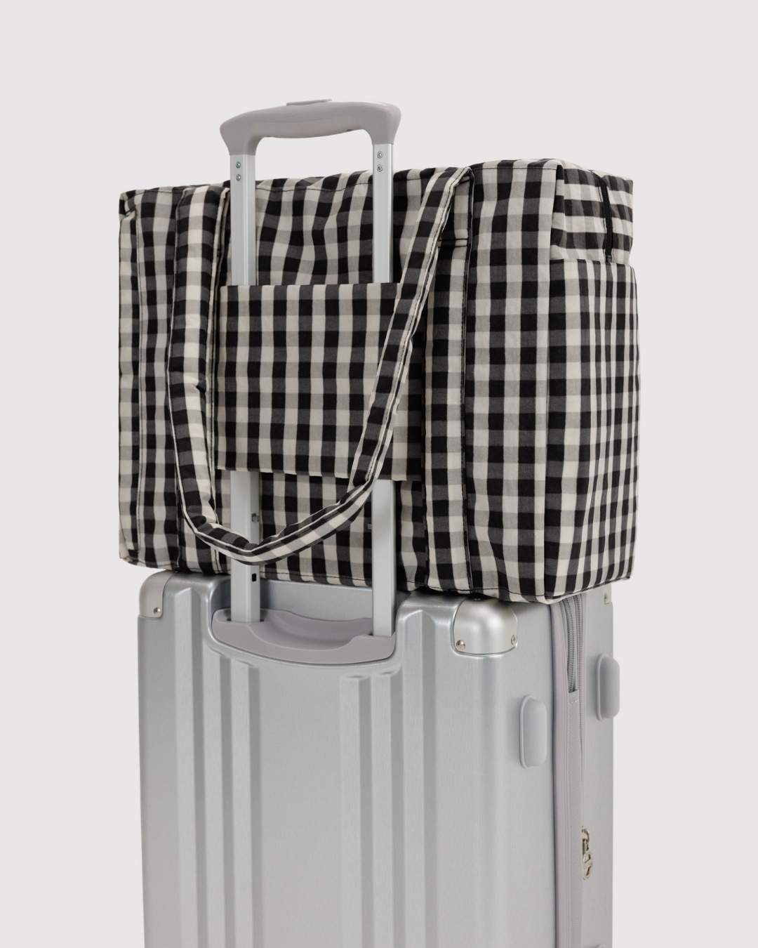 Black and Cream Gingham Small Cloud Carry-On