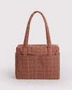 Tan Houndstooth Small Cloud Carry-On | BAGGU | Small Cloud Carry-On