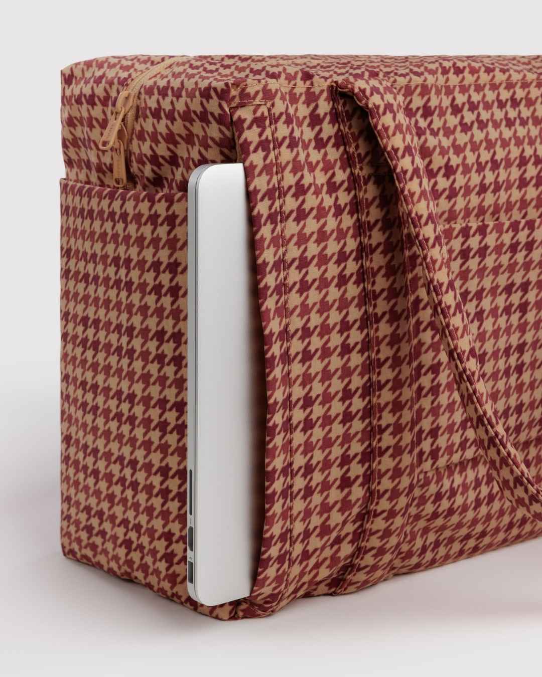 Tan Houndstooth Small Cloud Carry-On