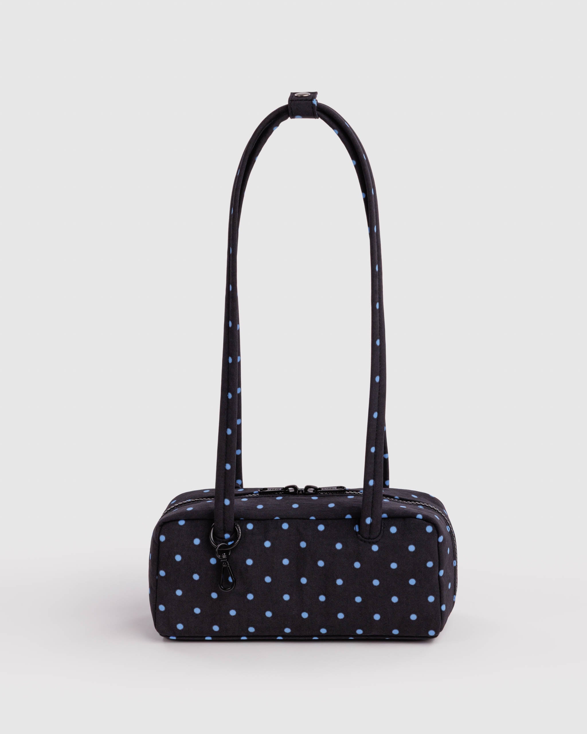 Washed Black Denim Small Bowler Bag