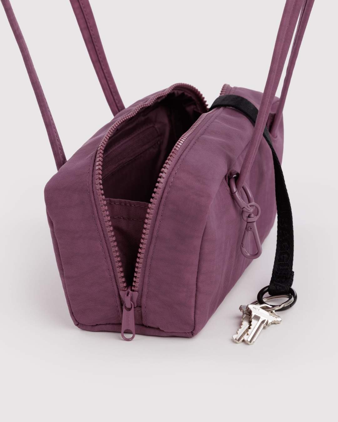 Wild Plum Small Nylon Bowler Bag