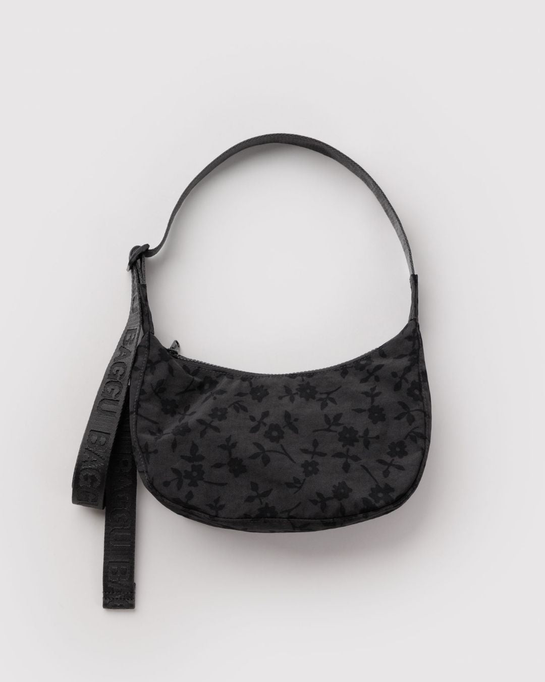 Washed Black Denim Small Crescent Bag BAGGU