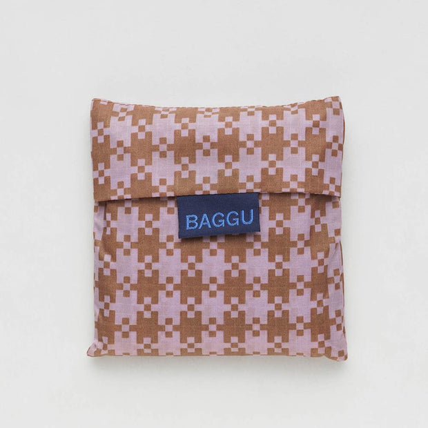 Rose Pixel Gingham | Reusable Bag | Standard Baggu
