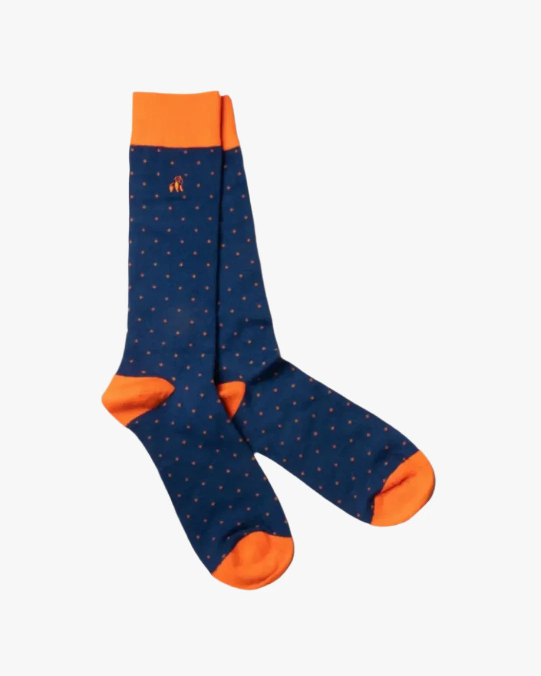 Swole Panda | Men's Spotted Orange Bamboo Socks