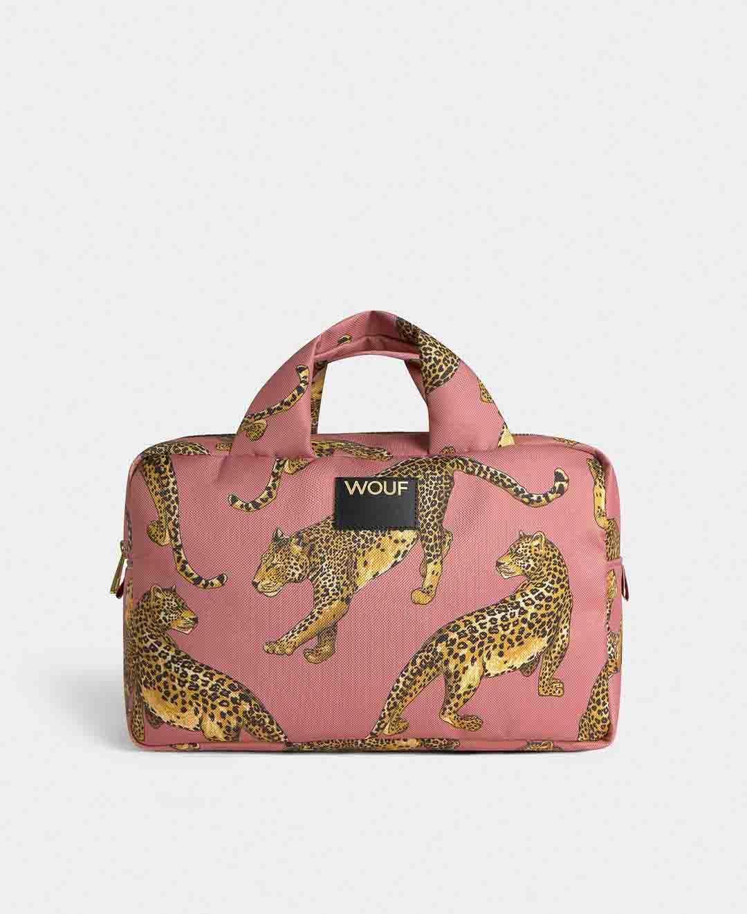 Blush Leopard Large Toiletry Bag WOUF | WOUF | Cosmetic + Toiletry Bags