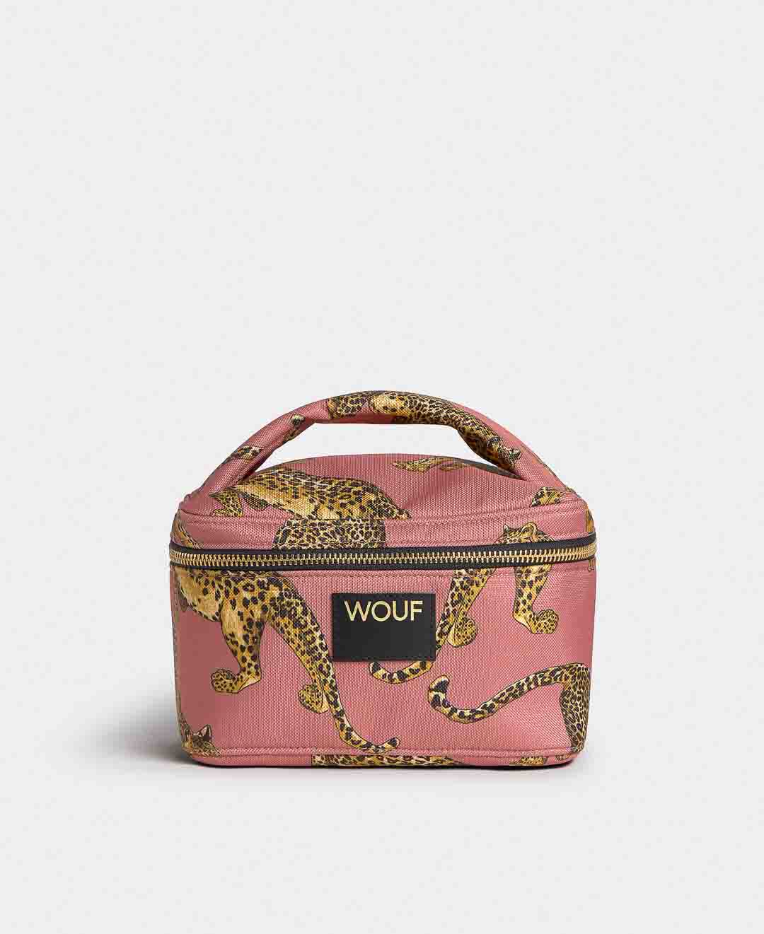 Blush Leopard Vanity Bag WOUF | WOUF | Cosmetic + Toiletry Bags