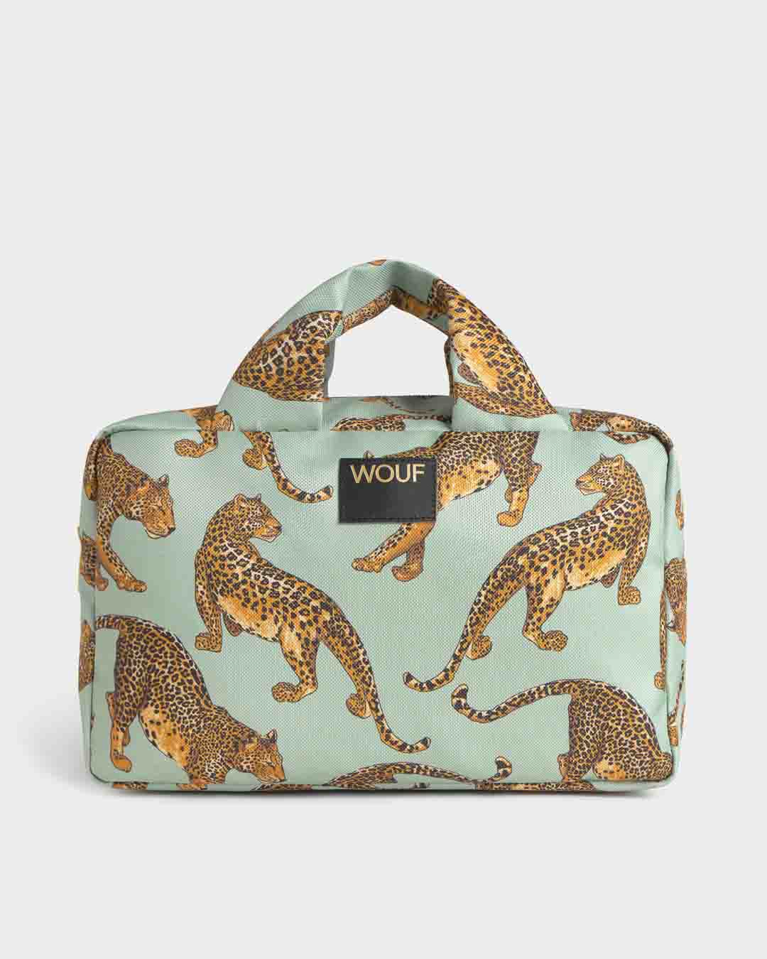 Emerald Leopard Large Toiletry Bag WOUF