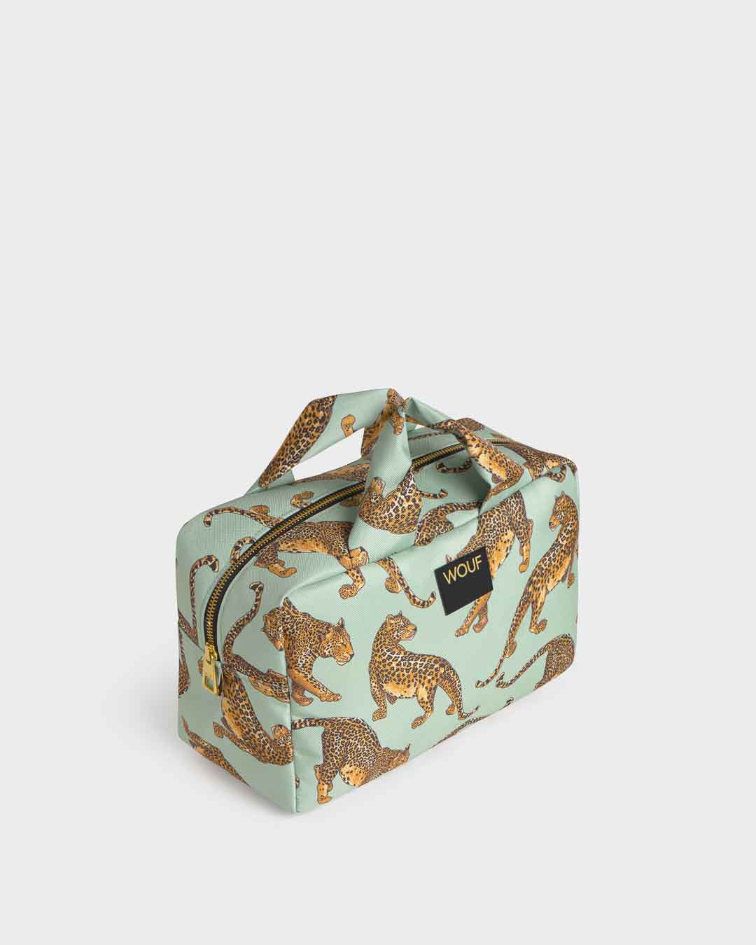 Emerald Leopard Large Toiletry Bag WOUF