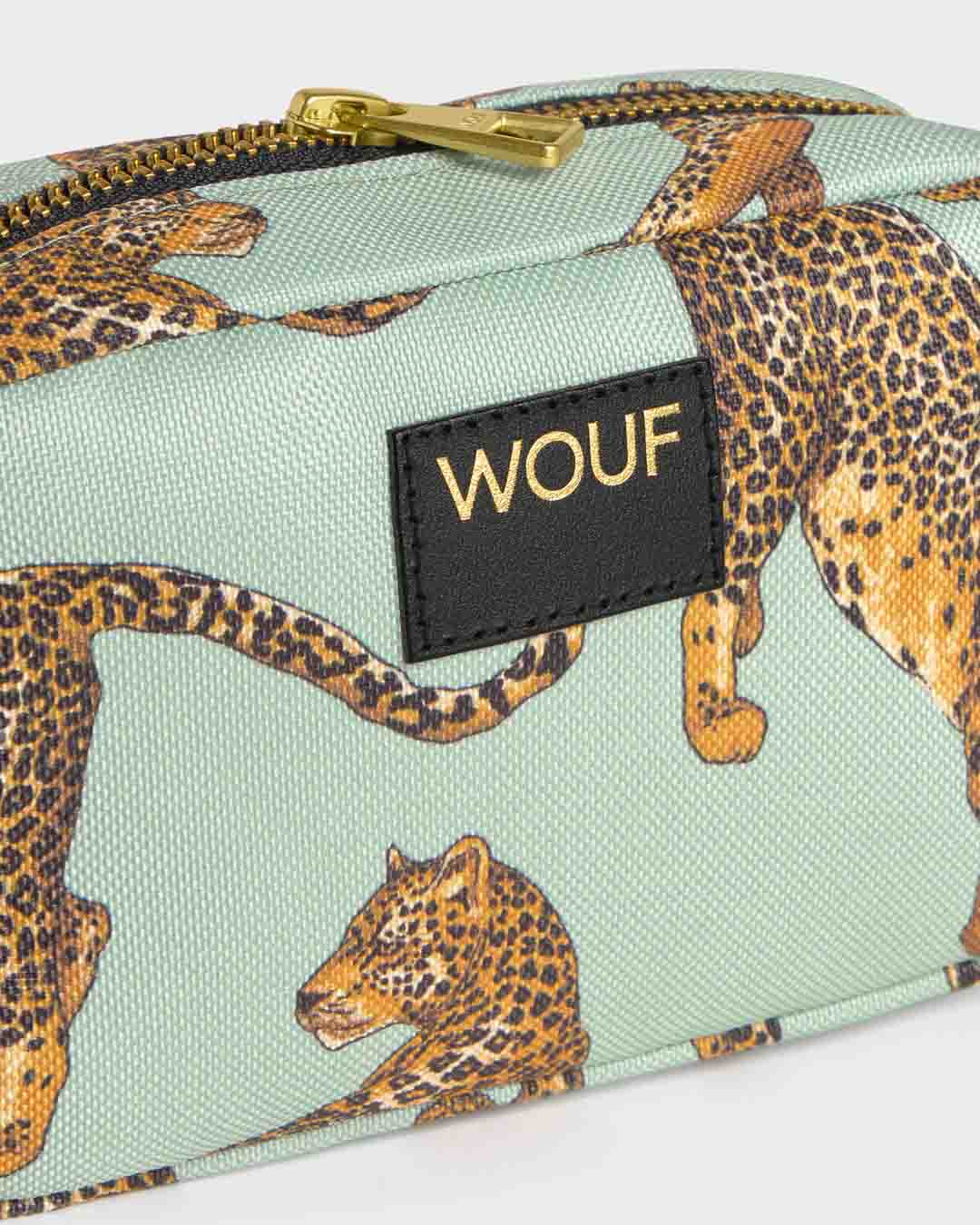 Emerald Leopard Makeup Bag | WOUF | Cosmetic + Toiletry Bags