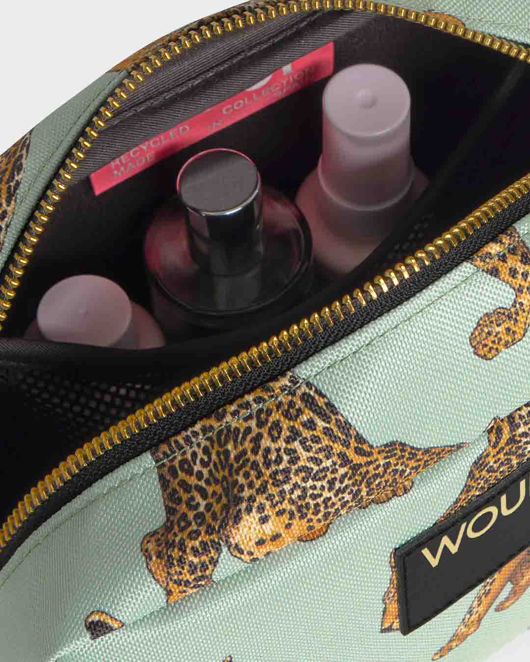Emerald Leopard Toiletry Bag WOUF
