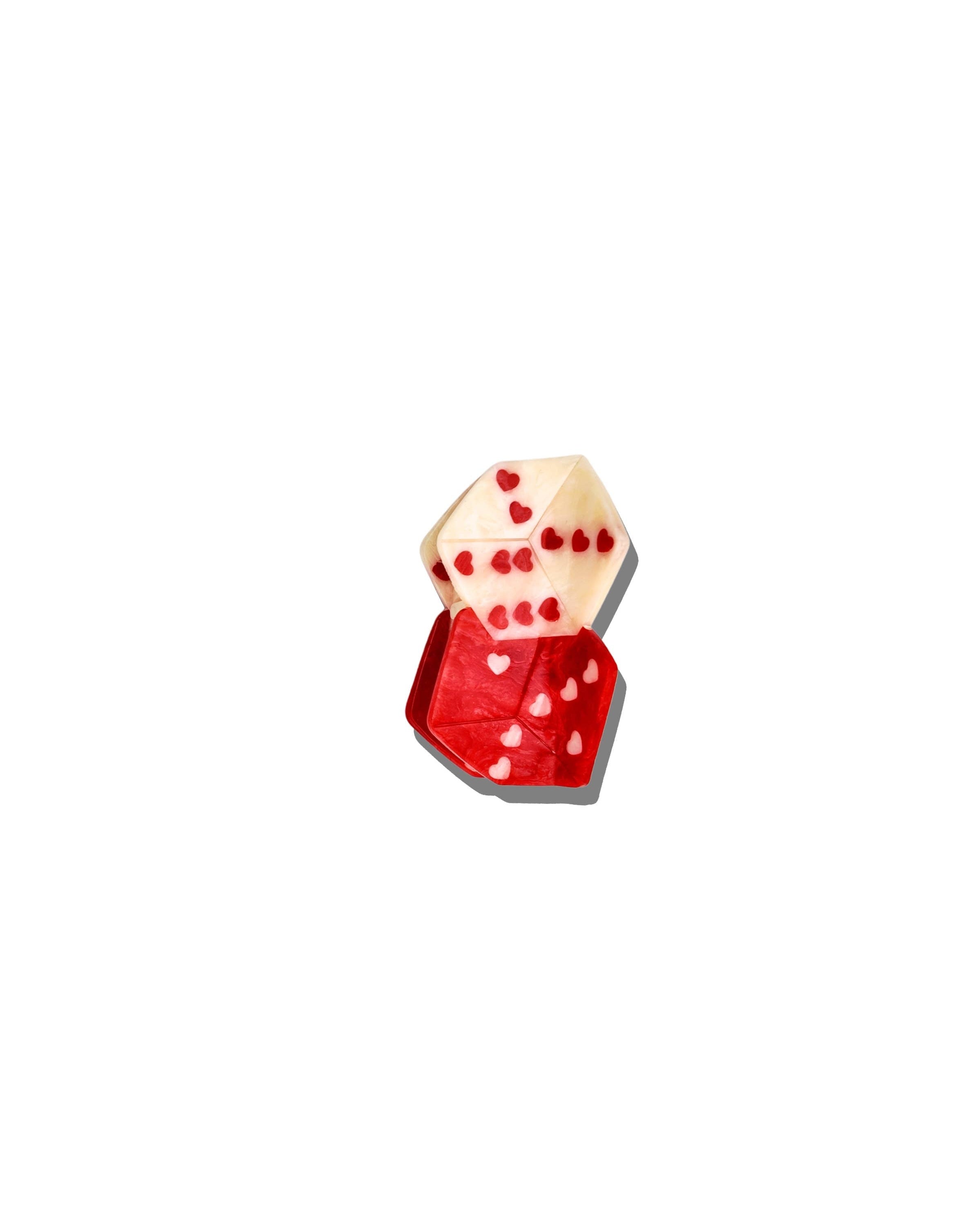 Red Hand-painted Lucky Dice Claw Hair Clip | Solar Eclipse | Hair Accessories