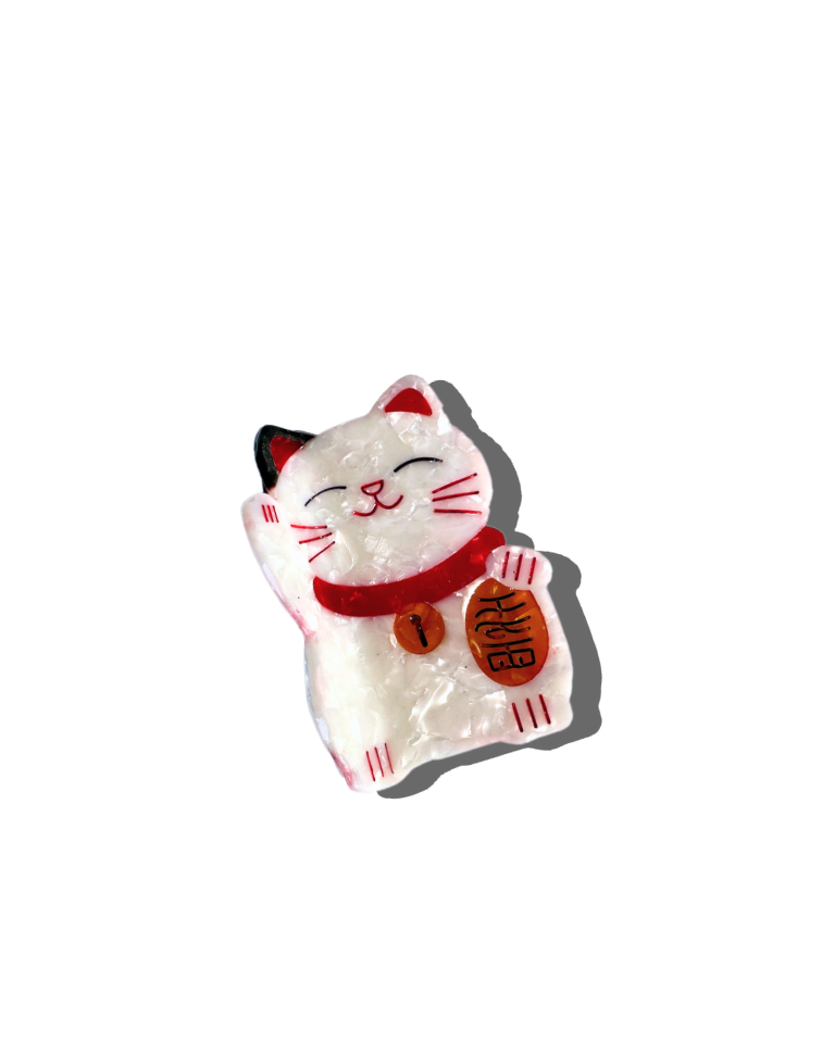Hand-painted Lucky Cat Claw Hair Clip | Solar Eclipse | Hair Accessories