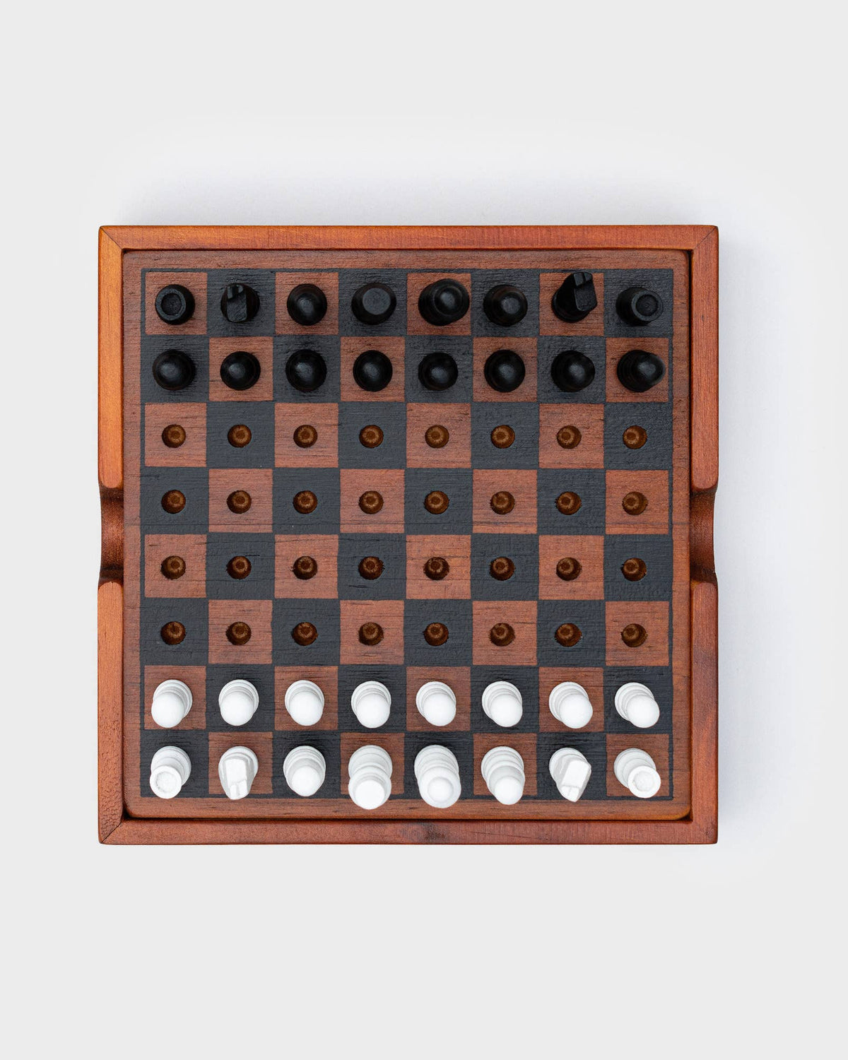 Iron & Glory Wooden Chess & Checkers Set