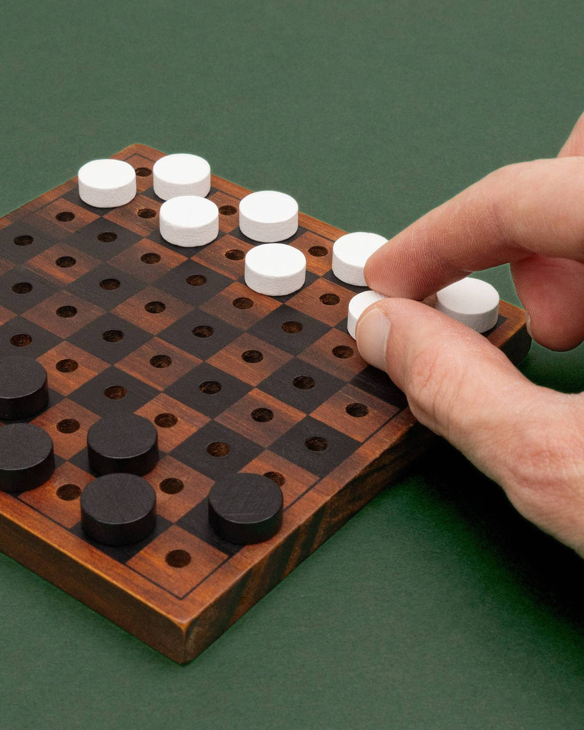 Iron & Glory Wooden Chess & Checkers Set