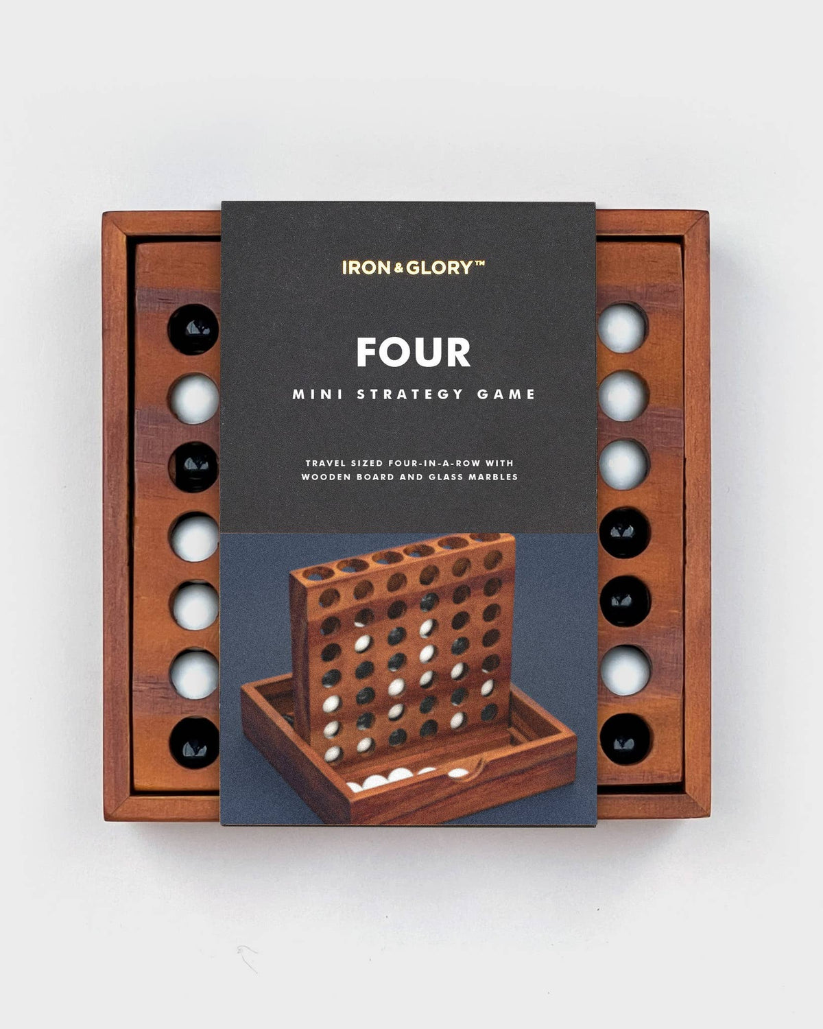 Iron & Glory Wooden Four in a Row Game