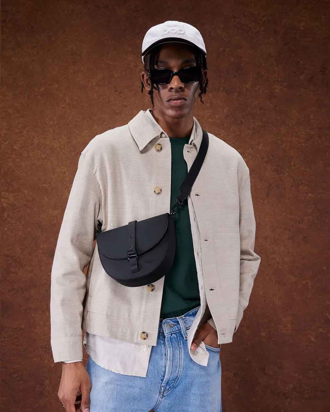 Black Spläsh Moon Crossbody Bag Gaston Luga