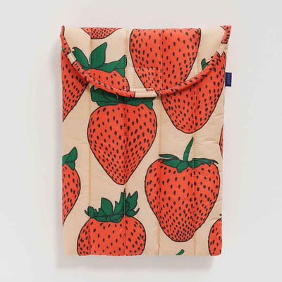 Strawberry | 13/14" Puffy Laptop Sleeve | Baggu
