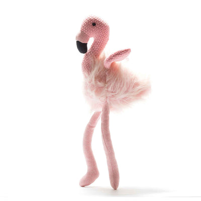 Knitted Pastel Pink Flamingo Rattle