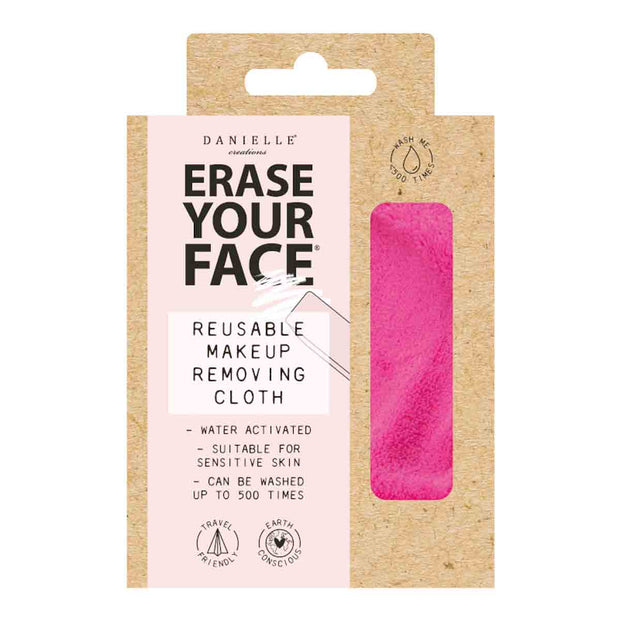 Erase Your Face Eco Makeup Removing Cloth - Bright Pink