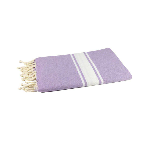 Lilac Handwoven Fouta or Hammam Towel - Recycled Cotton
