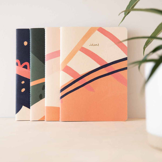 Recycled Soft Cover A5 Sketchbook – Ideas Pink