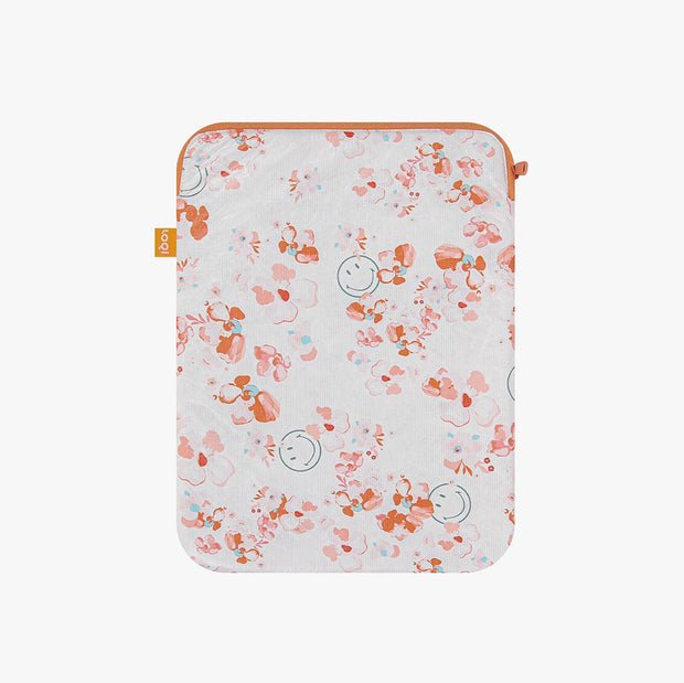 Smiley Blossom White | 13" Laptop Cover | LOQI