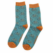 Mr Heron Mens Bike Bamboo Socks Green