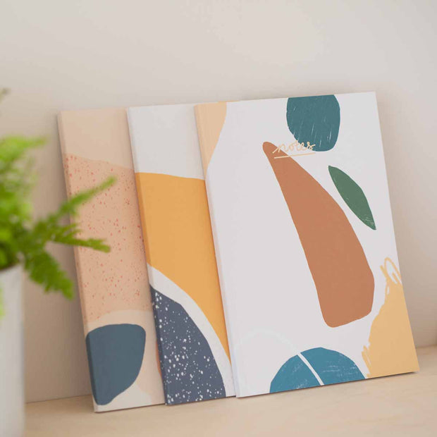 Recycled 'NOTES' Notebook A5 - Plain Paper - Coral