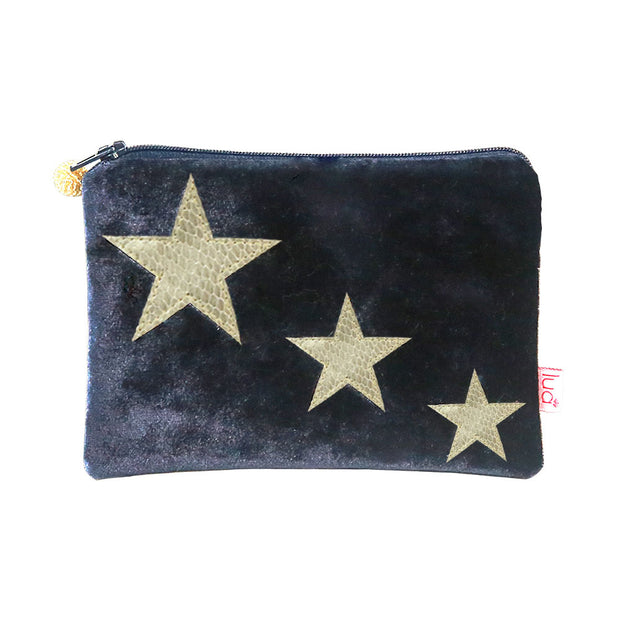 Metallic Star Purse in Navy