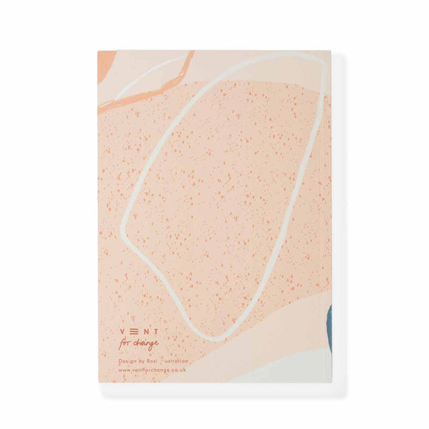 Recycled 'NOTES' Notebook A5 - Plain Paper - Coral
