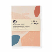 Recycled 'NOTES' Notebook A5 - Plain Paper - Coral