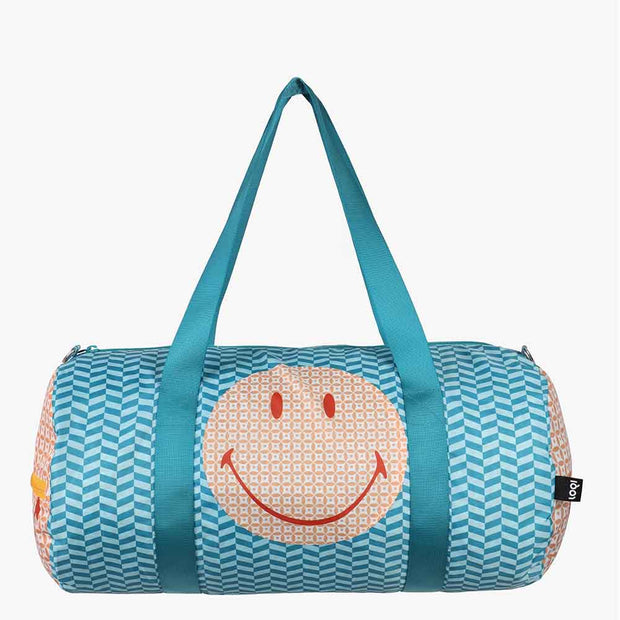 Smiley Geometric | Recycled Weekender Holdall Bag | LOQI