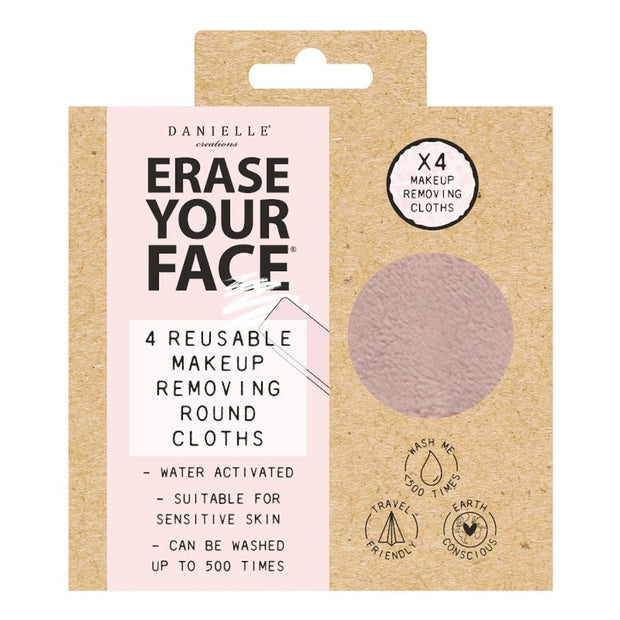 Erase Your Face 4 Pack Makeup Removing Pads - Pastels