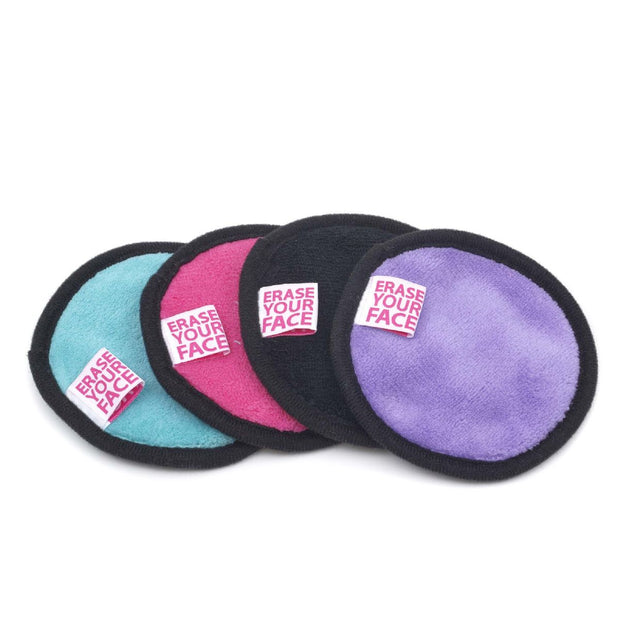 Erase Your Face 4 Pack Makeup Removing Pads - Brights