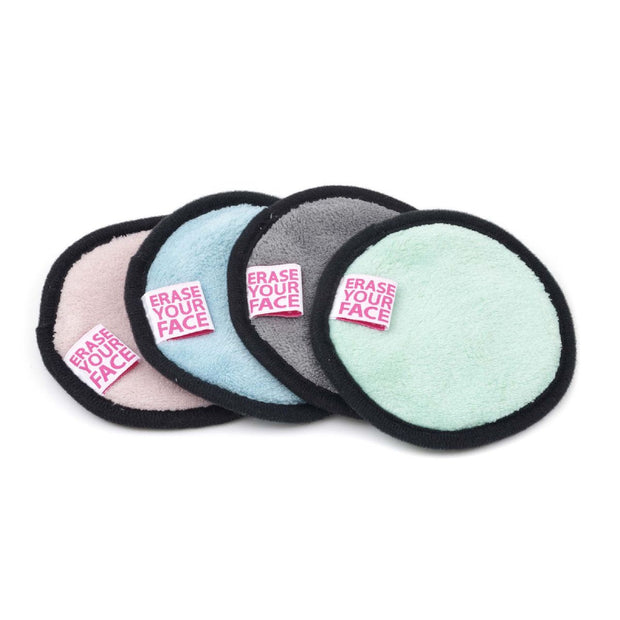 Erase Your Face 4 Pack Makeup Removing Pads - Pastels